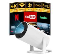 Mini Beamer, 4K FHD 1080P 180°Rotah Portable Projektor Klein Videoprojektor Unterstützt 2.4/5G Dual WiFi und BT5.0, mit Android und IOS 11.0 Heimkino Smart Beamer Doppelsteuerung mit Maus