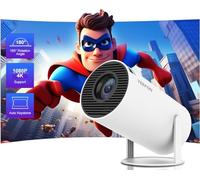 Mini Beamer, 4K Full HD 1080P 180° Rotah Portable Projector, Pequeño Proyector de Video Soporta 2.4/5G Dual WiFi y Bluetooth 5.0, con Android e IOS 11.0 Home Cinema Smart Beamer