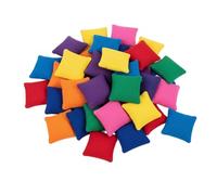 Mini Bean Bags Tossing Set, 20 Pack Cornhole Game Bag Colorful Square Throwing Toys Lightweight Kids Party Game Equipment, Soft Training Bags for School Family Gathering Outdoor Indoor Competition Fun