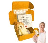 Mini Bears Plush Toy - Pequeño Regalo de Animales Rellenos en Caja, tamaño de Bolsillo Hecho a Mano con Tarjeta | Bolsas Little Care Baby Shower Sweet Recuerdo para Bebés Duchas Wei