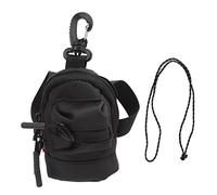 Mini Billetera de Monedero de Monedas Linda Pola portátil de la Cremallera Organizador de la Cadena Clave para Caminatas de Viaje Actividades al Aire Libre Tela Oxford 9.5 x 12.5 (Negro)