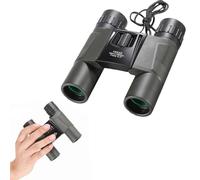 Mini Binoculares De Bolsillo Compactos Plegables Portátiles, De 10 × 25 con Una Carcasa De Metal Cómoda De Sostener Y Lentes Completamente Revestidas Adecuados Tanto para Adultos como para Niños