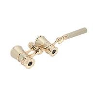 Mini Binoculares de Gafas de Teatro, Binoculares de Gafas de ópera de Agarre Cómodo 3X25 Ampliamente Utilizados Portátiles para Ver Drama (Oro)