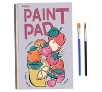 Mini bloc de pintura, lindo libro de pintura de acuarela de bolsillo, mini bloc de acuarela para niños, libro de trabajo portátil, para colorear para adultos, niños y niñas, estilo 1