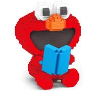 Mini Bloques de construcción,Mini Bloques de Diamante de Barrio, Modelo de Dibujos Animados clásico de Bricolaje,Rompecabezas de Juguete Educativo de Dibujos Animados para niños (Rojo)