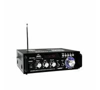 Mini Bluetooth Amplificador Audio, 600W HiFi de 2.0 Canales Audio Stereo Music Reproductor, SD Card/USB Input/FM Radio, para PC, TV, Amplificador Coche, casa Altavoz, subwoofer BT 12v 220V (600W)