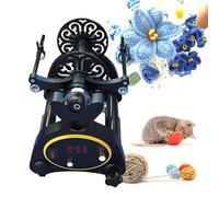 Mini bobinadora eléctrica de bolas de hilo, 800 rpm, con pantalla digital, hacia adelante y hacia atrás, puerto de alimentación de 14 mm, velocidad ajustable para tejer tú mismo