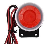 Mini bocina de alarma de luz de sonido con cable de 12 V CC, 120 dB, sistema de alarma de sonido de seguridad para el hogar, bocina de alarma de zumbador piezoeléctrico, carcasa de ABS, sirena