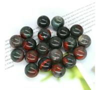 Mini bola de cristal de 16 mm, piedra natural, decoración del hogar, piedra preciosa de bolsillo, curación Reiki, cuarzo, amatista, espécimen mineral (piedra de sangre), 5 unidades