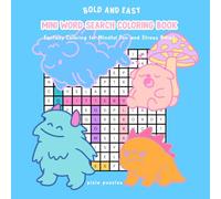 Mini Bold and Easy Word Search Coloring Book Fantasy Puzzles for Mindfulness and Stress relief: Activity Book to color and solve for adults and teens