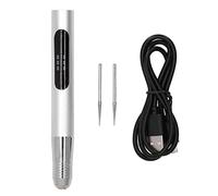 Mini bolígrafo de grabado eléctrico, 10 W, 3 engranajes, pulidor inalámbrico, amoladora de 5 V con cabezal de abrazadera de latón, vástago de 2,35 mm, batería recargable de 380