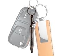 Mini bolígrafo de latón - Llavero de latón con bolígrafo de bolsillo de viaje, colgante de mini bolígrafos | 3.9 pulgadas, pequeña herramienta de escritura portátil, regalo para amigos, familiares