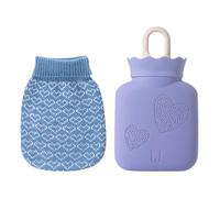 Mini bolsa de agua caliente con cubierta de punto suave portátil bolsillo calefacción botella de agua caliente mantiene la mano pie cuerpo caliente 340ml