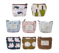 Mini Bolsa De Almacenamiento De Maquillaje De 8 Piezas, Cierre Compacto con Cremallera, Portátil Y Fácil De Guardar, Llévela con Usted Y Úsela Cuando Viaje.