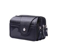 Mini Bolsa de Cuero Universal for teléfono móvil, Impermeable, Horizontal, Multifuncional, for Llevar en la Cintura y el Hombro(Black)