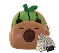 Mini bolsa de felpa multifuncional, bolsa de dinero de viaje, clip para el pelo, auriculares, Green, Consulte la descripción, Unisex