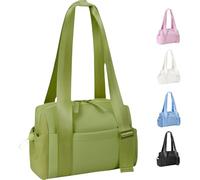 Mini bolsa de gimnasio para mujeres y niñas, pequeña bolsa de viaje impermeable con compartimento húmedo, bonita bolsa deportiva de entrenamiento, con caja de regalo, Verde