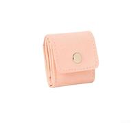 Mini bolsa de joyería de viaje con diseño compacto y acolchado de terciopelo para proteger accesorios delicados mientras viajas (rosa)