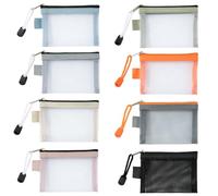 Mini Bolsa de Neceser con Cremallera, Artículos Tocador Cartera Pequeñ Malla Viaje Portátil Monedero, para Tarjetas Cables Maquillaje Accesorios Cosméticos (8 Piezas)