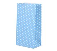 mini bolsa de papel Bolsas de lunares de colores de pie 18x9x6 cm Papel de embalaje de regalo Bolsa de regalo para golosinas-punto azul claro-20 piezas