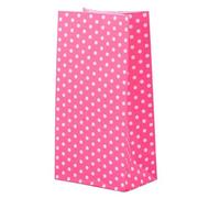 mini bolsa de papel Bolsas de lunares de colores de pie 18x9x6 cm Papel de embalaje de regalo Bolsa de regalo para golosinas-punto rosa fuerte-30 piezas