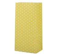 mini bolsa de papel Bolsas de lunares de colores de pie 18x9x6 cm Papel de embalaje de regalo Bolsa de regalo para golosinas-punto amarillo-30 piezas