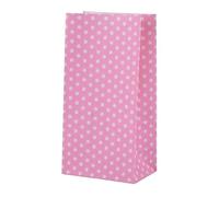 mini bolsa de papel Bolsas de lunares de colores de pie 18x9x6 cm Papel de embalaje de regalo Bolsa de regalo para golosinas-punto rosa claro-20 piezas