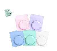 Mini bolsa de transporte para cámara Instax Mini13, color sólido, funda protectora de piel sintética con correa ajustable para el hombro, White, Mini bolsa de transporte para cámara Instax Mini13 de