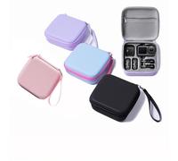 Mini bolsa de transporte portátil para DJI Osmo Action 6 PU + licra impermeable organizador bolsa protectora funda de almacenamiento accesorios de protección, Purple, Mini bolsa de transporte portátil