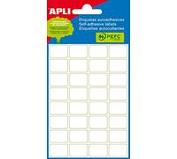 Mini-bolsa etiquetas Apli rectangulares blancas 6 hojas 2669