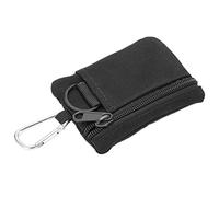 Mini Bolsa para Herramientas, Diseño de Bolsillo con Cremallera, Bolsa EDC Molle, Hebilla de Nailon en Forma de D con Mosquetón para Senderismo (Negro)