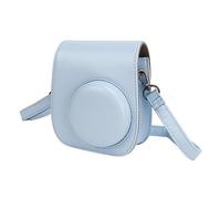 Mini Bolsa Protectora para Cámara Instantánea, Funda de PU para Mini 12 con Filtros de álbum, Marcos Colgantes Coloridos, Pegatinas (Blue)