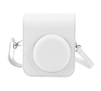 Mini Bolsa Protectora para Cámara Instantánea, Funda para Cámara de PU con Correa de Hombro Ajustable, Aplicable para Cámara Fuji Mini 12 (White)
