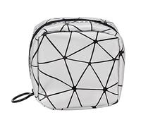 Mini bolsas de cosméticos portátiles de cuero PU con cremallera impermeable, lápiz labial pequeño, bolsa de cosméticos perezoso, organizador de maquillaje para viajes al aire libre para mujeres (noi