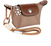 Mini bolsas de nailon para mujer, correa de muñeca de nailon desmontable, monedero con correa de muñeca, pequeña bolsa de albóndigas para tarjetas, llaves y monedas, bonita cartera de almacenamiento