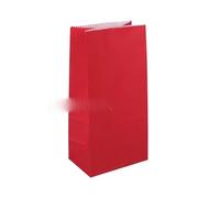 Mini bolsas de papel Kraft 10 uds/lote bolsas de puntos de pie fiesta infantil cumpleaños comida papel Kraft sello regalo embalaje bolsa de regalo suministros-rojo, 20 uds