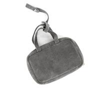 Mini bolso de cuero para mujer, estilo vintage, casual, con cremallera, bonito bolso compacto portátil para colgar, Terciopelo, gris plateado, Lujo ligero