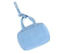 Mini bolso de cuero para mujer, estilo vintage, casual, con cremallera, bonito bolso compacto portátil para colgar, Terciopelo - Azul, Lujo ligero