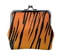 Mini bolso de mano de piel sintética con estampado de rayas de tigre para viajes, compras y salidas diarias