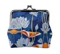 Mini bolso de mano de piel sintética con estampado floral botánico para viajes, compras y salidas diarias