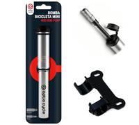 Mini Bomba Bicicleta con Manguera 120 PSI / 8,3 Bar - Inflador Bicicletas de Aluminio Portátil para Presta y Schrader | Mini Bomba de Aire Bicicleta Manual Compacto | Mancha, Hinchador MTB