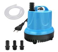 Mini-bomba de agua de 20 W, 1500 l/h, bomba sumergible pequeña, con 3 boquillas y manguera de 1,5 m, bomba de acuario ultra silenciosa, subacuática, para jardines, acuario, estanque, fuente (azul)