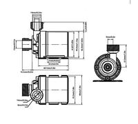 Mini bomba de agua de bajo ruido IP68 a prueba de fugas DC Mini bomba de agua sumergible para peceras pequeñas Fuente de agua para mascotas Lavavajillas Fuente de escritorio ABS (12 V CC.)