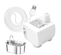 Mini Bomba de Agua para Fuente de Gatos 5V USB 200 L/H, Súper Silenciosa, Repuesto Universal para Fuentes de Mascotas, Acuarios Pequeños y Bebederos Automáticos, Fácil de Instal