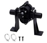 Mini Bomba de Agua, Portátil Autocebante Bomba de Agua, Bomba Taladro con Abrazadera de Manguera y Tornillos, Adecuada para Jardín, Exterior, Lavado de Autos (negro)