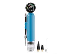Mini bomba de aire duradera para pelotas con medidor de presión en tiempo real fiable para atletas y aventureros (azul)
