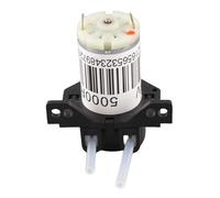 Mini bomba peristáltica silenciosa de 6 V |Transferencia de líquido autocebante para laboratorio/biología/química |0,1-100 ml/min Flujo ajustable, Diseño metálico compacto (6V ángulo recto negro)