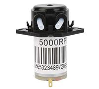 Mini bomba peristáltica silenciosa de 6 V |Transferencia de líquido autocebante para laboratorio/biología/química |0,1-100 ml/min Flujo ajustable, Diseño metálico compacto (6V negro plano)