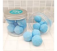 Mini bombas efervescentes (Aroma: Talco) para manicura y pedicura - Tarro 7 unidades - Ablandan uñas, cutículas y durezas - Para pies y manos