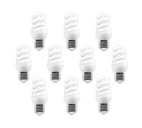 Mini Bombilla Espiral Bajo Consumo E27 3000K Luz Cálida 9W (Pack 10)}